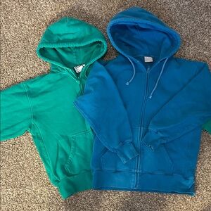 Womens Green and Blue TNA zip ups